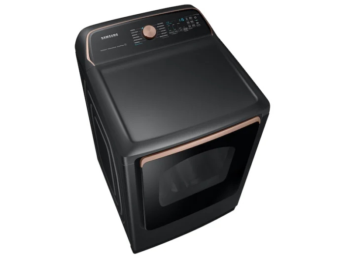 7.4 cu. ft. Smart High-Efficiency Vented Electric Dryer with Steam Sanitize+ in Brushed Black