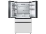 Bespoke 23 cu. ft. 4-Door French Door Smart Refrigerator with Beverage Center in White Glass, Counter Depth