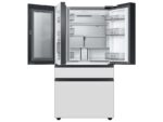 Bespoke 23 cu. ft. 4-Door French Door Smart Refrigerator with Beverage Center in White Glass, Counter Depth