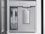 Bespoke 23 cu. ft. 4-Door French Door Smart Refrigerator with Beverage Center in White Glass, Counter Depth