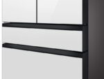 Bespoke 23 cu. ft. 4-Door French Door Smart Refrigerator with Beverage Center in White Glass, Counter Depth