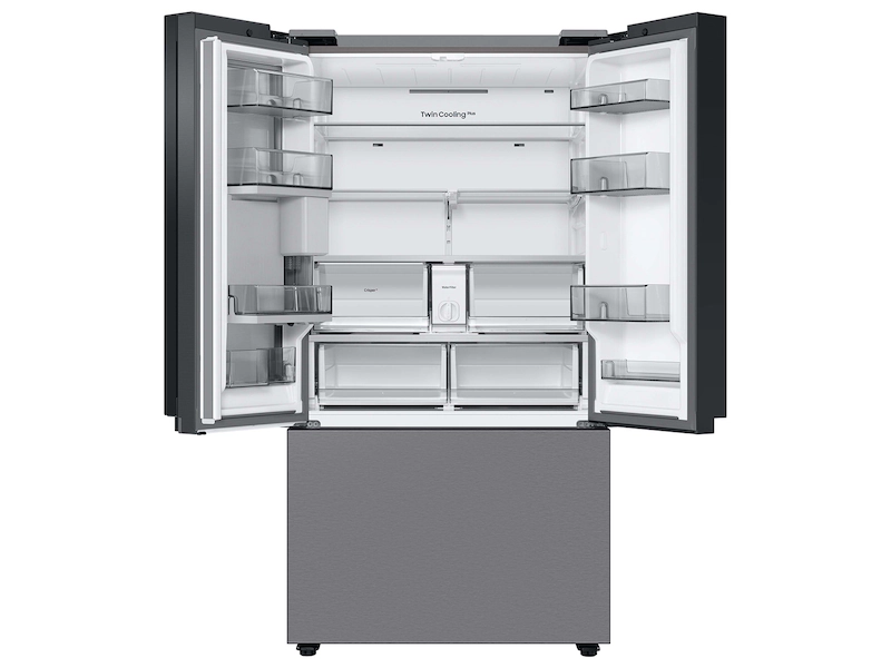 Bespoke 30 cu. ft. 3-Door French Door Smart Refrigerator with Beverage Center in Stainless Steel, Standard Depth