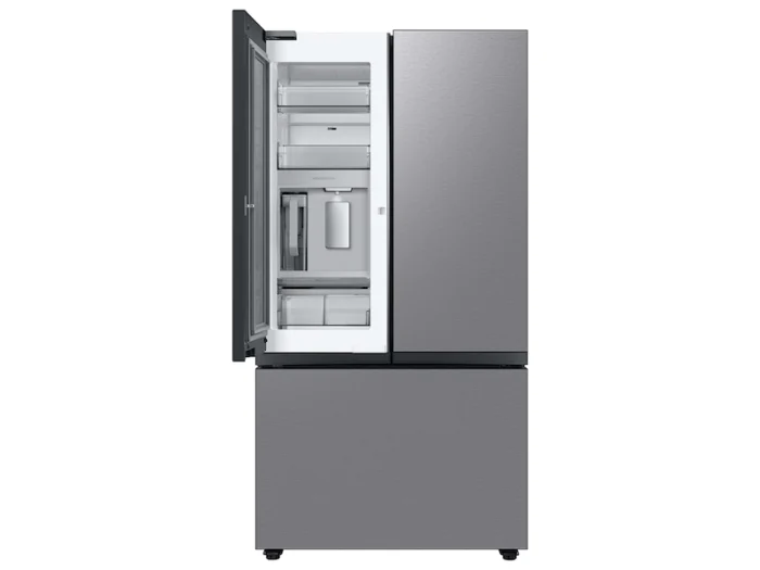 Bespoke 30 cu. ft. 3-Door French Door Smart Refrigerator with Beverage Center in Stainless Steel, Standard Depth