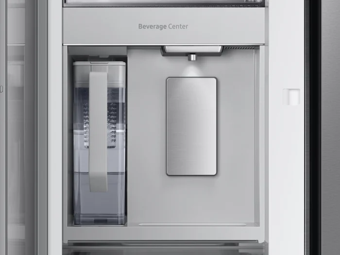 Bespoke 30 cu. ft. 3-Door French Door Smart Refrigerator with Beverage Center in Stainless Steel, Standard Depth