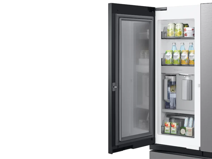 Bespoke 30 cu. ft. 3-Door French Door Smart Refrigerator with Beverage Center in Stainless Steel, Standard Depth