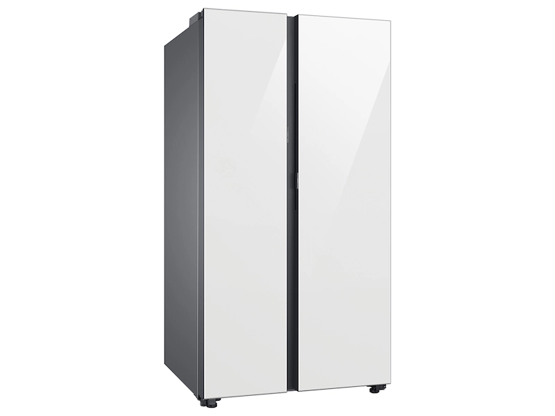Bespoke 36 in. W 28.0 cu. ft. Side by Side Refrigerator in White with Beverage Center Standard Depth