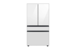 Bespoke 23 cu. ft. 4-Door French Door Smart Refrigerator with Beverage Center in White Glass, Counter Depth