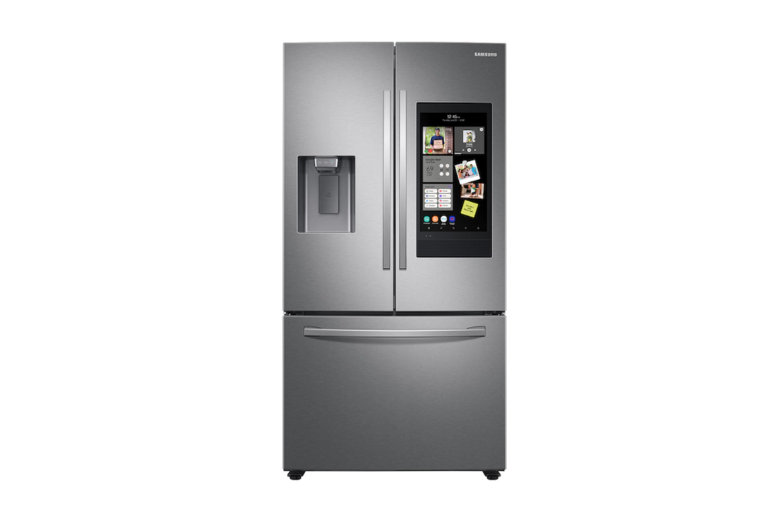 35.75 in. W 26.5 cu. ft. 3-Door Family Hub French Door Smart Refrigerator in Fingerprint Resistant Stainless Steel