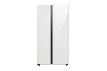 Bespoke 36 in. W 28.0 cu. ft. Side by Side Refrigerator in White with Beverage Center Standard Depth