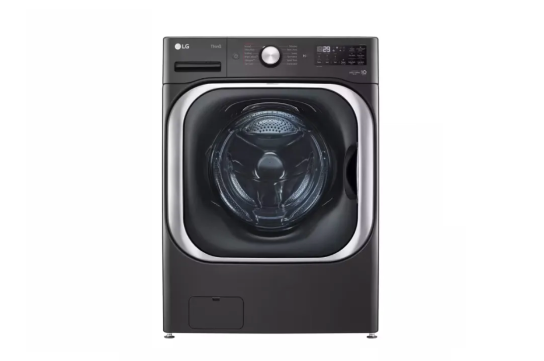 5.2 cu. Ft Stackable SMART Front Load Washer in Black Steel with Steam & Turbowash Technology