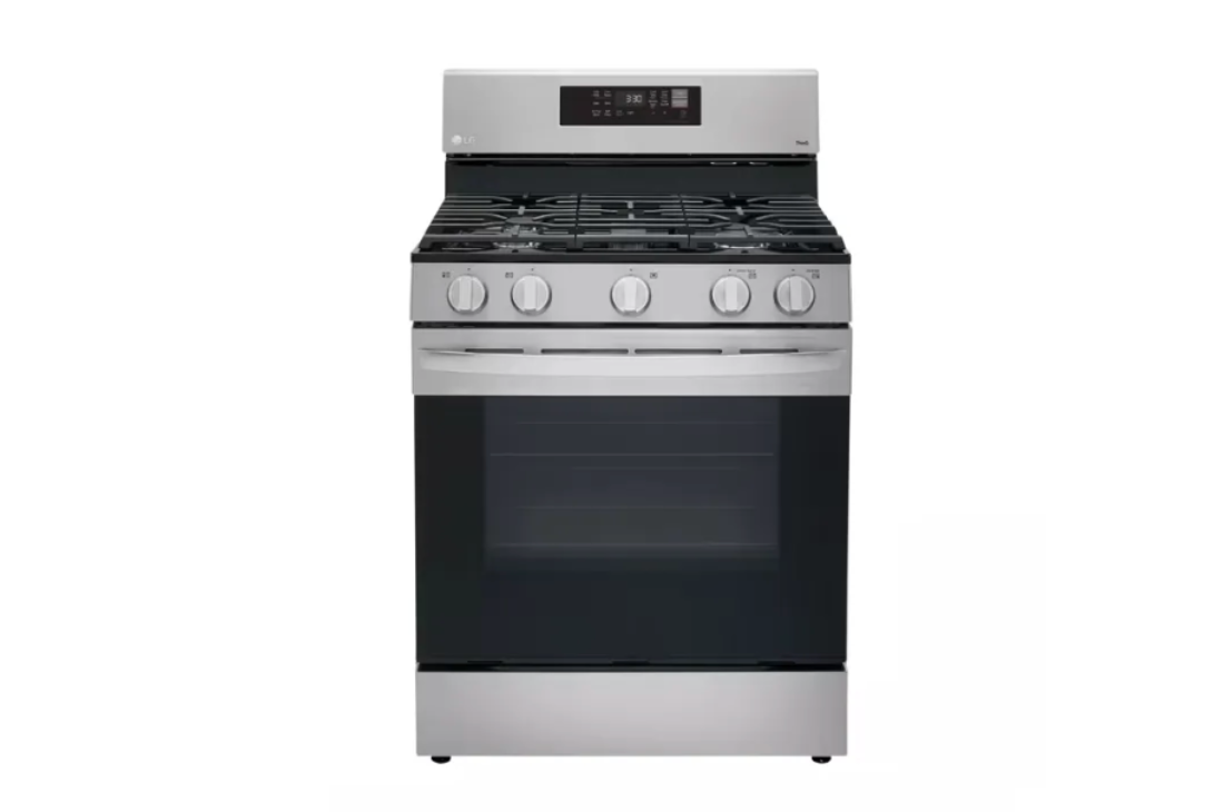 5.8 cu. ft. Smart Wi-Fi Enabled Fan Convection Gas Single Oven Range with AirFry and EasyClean in Stainless Steel