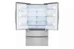 28 cu. ft. 4-Door French Door Smart Refrigerator with Ice and Water Dispenser in PrintProof Stainless Steel