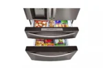 30 cu. ft. 4-Door French Door Refrigerator, Door-In-Door, Full-Convert Drawer, Craft Ice in PrintProof Black Stainless
