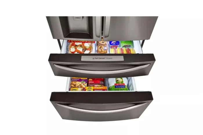 30 cu. ft. 4-Door French Door Refrigerator, Door-In-Door, Full-Convert Drawer, Craft Ice in PrintProof Black Stainless
