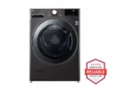 4.5 Cu. Ft. SMART Electric All-in-One Washer Dryer Combo in Black Steel with Steam & Turbowash Technology