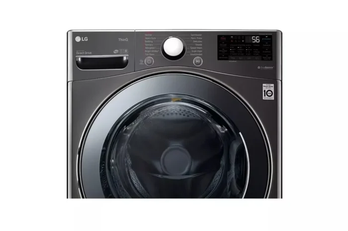 4.5 Cu. Ft. SMART Electric All-in-One Washer Dryer Combo in Black Steel with Steam & Turbowash Technology
