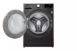 4.5 Cu. Ft. SMART Electric All-in-One Washer Dryer Combo in Black Steel with Steam & Turbowash Technology