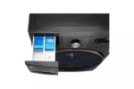4.5 Cu. Ft. Stackable SMART Front Load Washer in Black Steel with Steam and TurboWash360 Technology