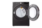 7.4 Cu. Ft. Vented SMART Stackable Gas Dryer in Black Steel with TurboSteam and Sensor Dry Technology