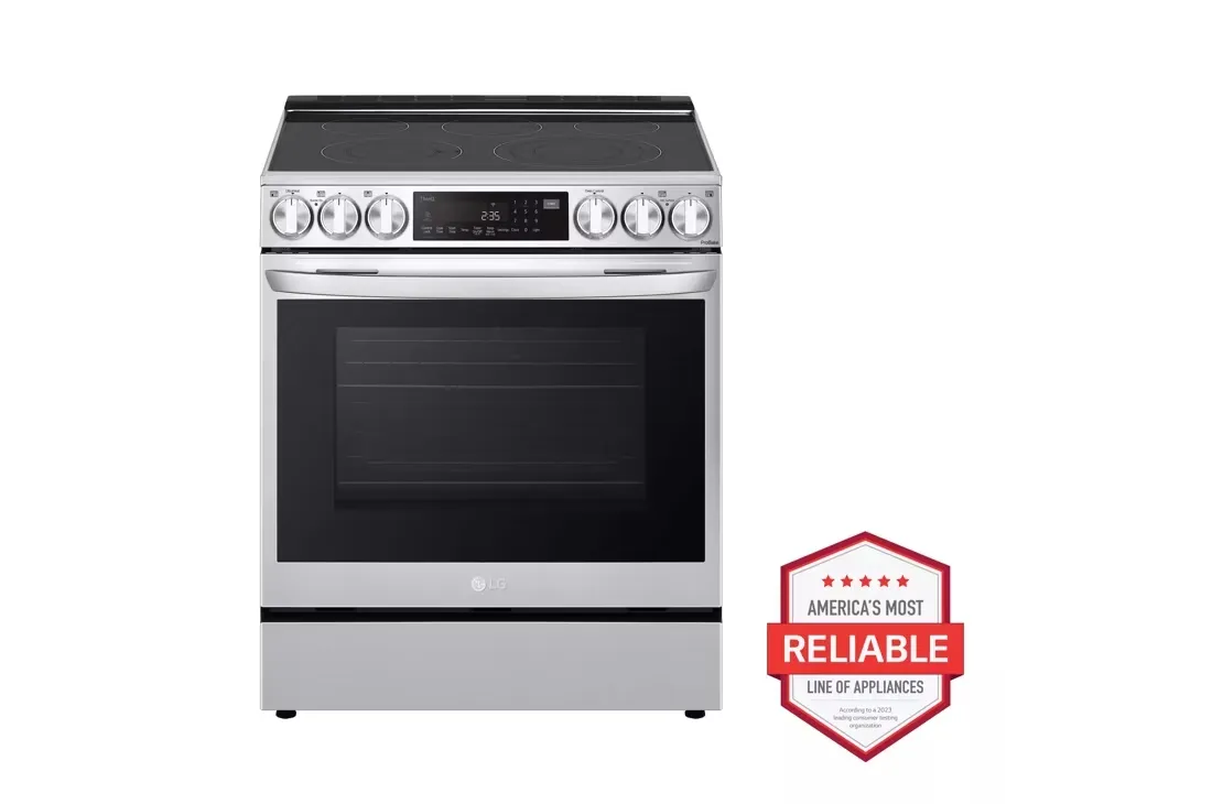 6.3 cu. ft. Slide-in Electric Range with EasyClean, Instaview and Air Fry in Printproof Stainless Steel
