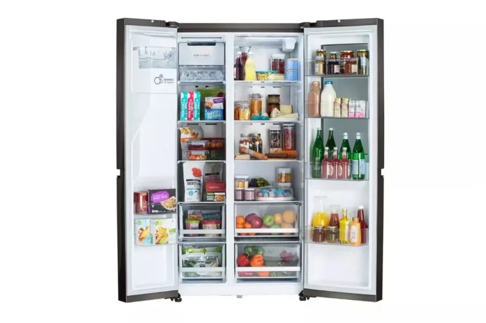 27 cu. ft. Side by Side Smart Refrigerator with Insta View, Craft Ice in PrintProof Black Stainless Steel