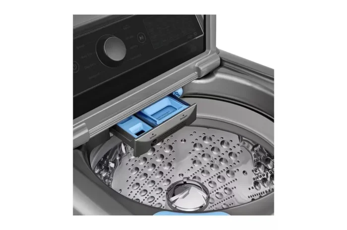 5.3 cu. ft. SMART Top Load Washer in Graphite Steel with 4-way Agitator, NeverRust Drum and TurboWash3D Technology