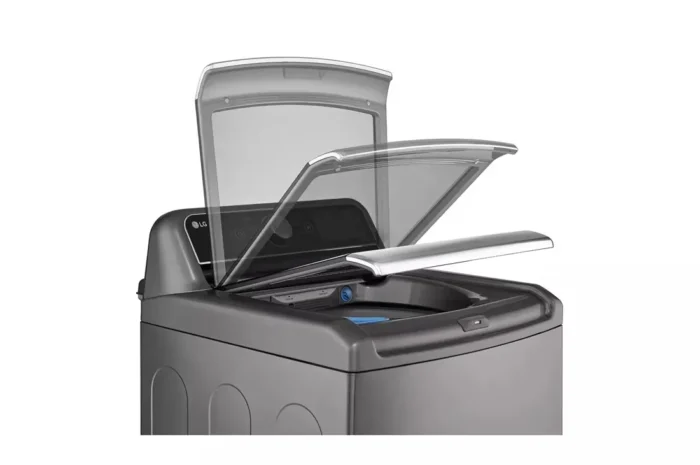 5.3 cu. ft. SMART Top Load Washer in Graphite Steel with 4-way Agitator, NeverRust Drum and TurboWash3D Technology