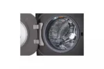 5.2 cu. Ft Stackable SMART Front Load Washer in Black Steel with Steam & Turbowash Technology