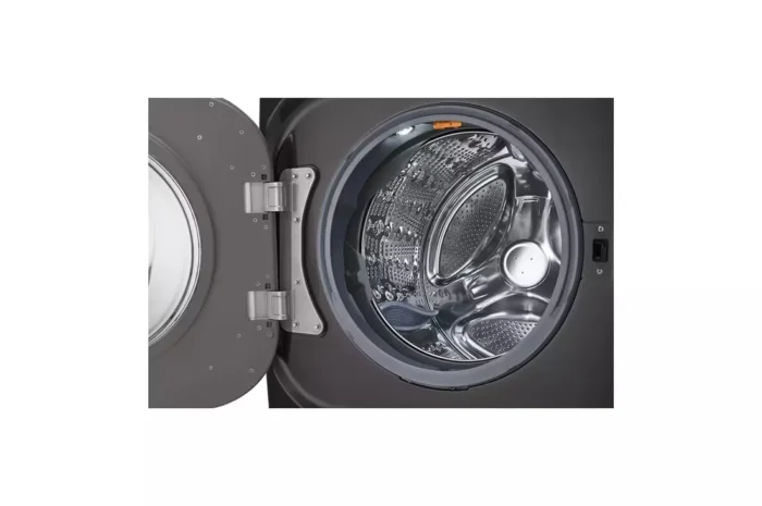 5.2 cu. Ft Stackable SMART Front Load Washer in Black Steel with Steam & Turbowash Technology