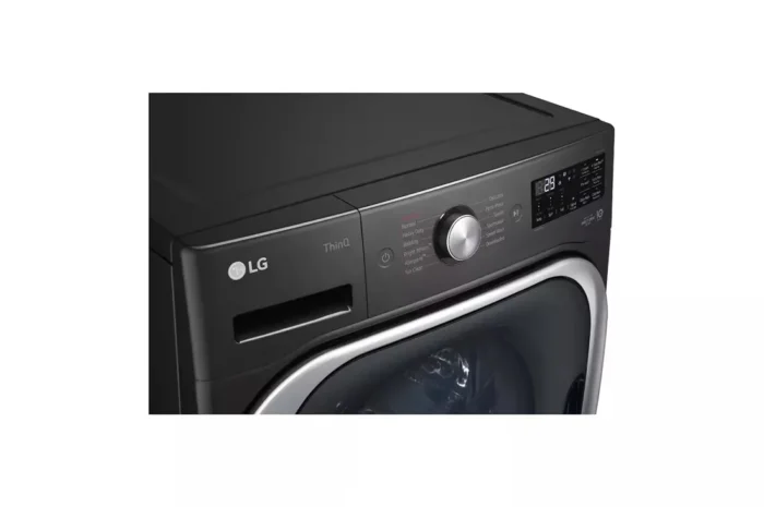 5.2 cu. Ft Stackable SMART Front Load Washer in Black Steel with Steam & Turbowash Technology