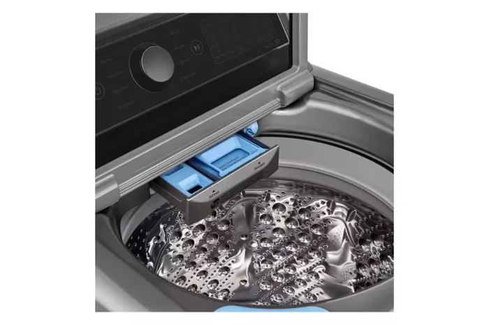 5.5 Cu. Ft. SMART Top Load Washer in Graphite Steel with Impeller, NeveRust Drum and TurboWash3D Technology
