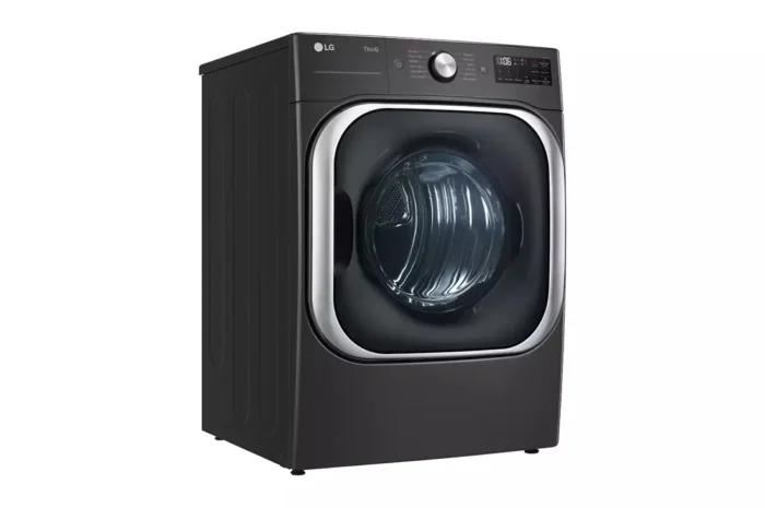 9.0 cu. ft. Vented SMART Stackable Electric Dryer in Black Steel with TurboSteam and Sensor Dry Technology