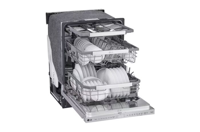 23.75 in. PrintProof Stainless Steel Smart Top Control Dishwasher with QuadWash Pro, Dynamic Dry and TrueSteam