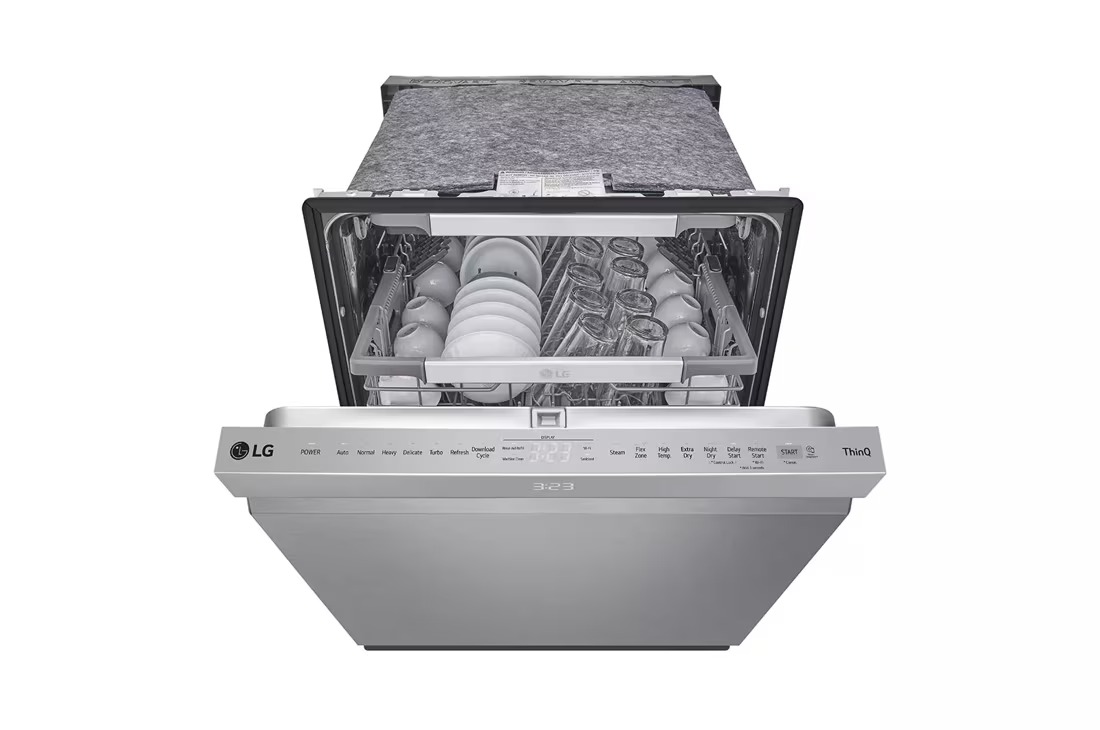 23.75 in. PrintProof Stainless Steel Smart Top Control Dishwasher with QuadWash Pro, Dynamic Dry and TrueSteam