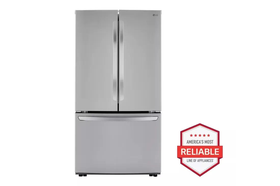 29 cu. ft. 3-Door French Door Refrigerator in Stainless Steel with Door Cooling+ and Internal Ice Dispenser