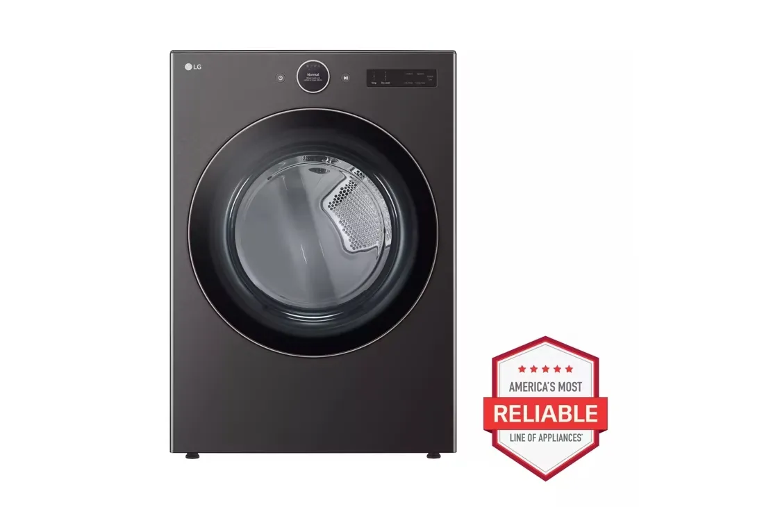 7.4 cu. ft. Vented Stackable SMART Electric Dryer in Black Steel with TurboSteam and AI Sensor Dry Technology