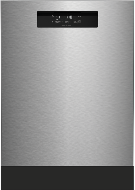 Beko 24" Tall Tub Built-In Dishwasher with 15 Place Settings, Sanitize Feature, Full-size Third Rack - Stainless Steel