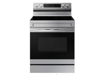 Samsung 30 in. 5-Burner Element Smart Freestanding Electric Range in Stainless Steel with Wi-Fi and No Preheat AirFry