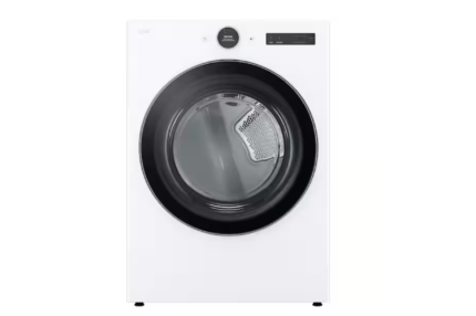LG 7.4 cu. ft. Vented Stackable SMART Electric Dryer in White with TurboSteam and AI Sensor Dry Technology