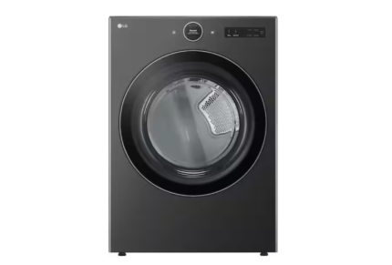 LG 7.4 cu. ft. Vented Stackable SMART Gas Dryer in Black Steel with TurboSteam and AI Sensor Dry Technology