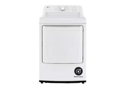 LG 7.3 Cu.Ft. Vented Electric Dryer in White with Sensor Dry Technology